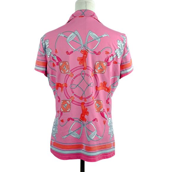 J. McLaughlin Court Catalina Pink Equestrian Polo LARGE Athleisure Golf Tennis - Picture 4 of 8